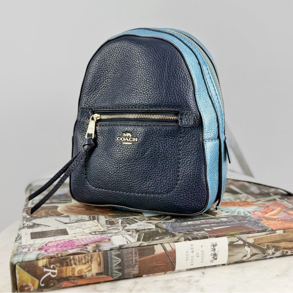 Coach Andi Convertible Backpack Midnight/Multi Metallic Colorblock Blue F49122